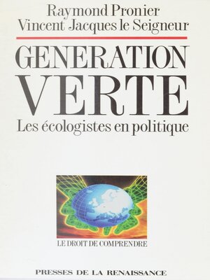 cover image of Génération verte